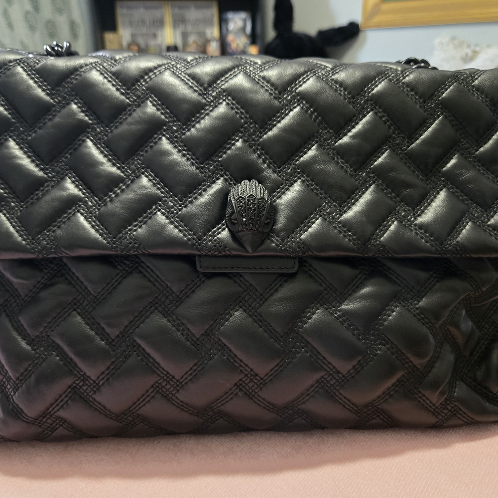 Kurt Geiger Black Quilted Shoulder Bag xl Kensington